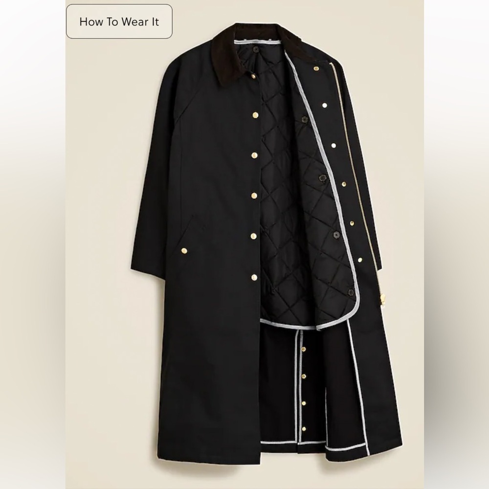 NEW J.Crew Long Barn Jacket™ in waxed cotton twill - Picture 4 of 14